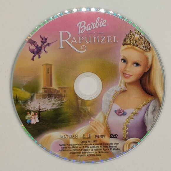 Barbie as‎ Rapunzel DVD Kids Children's Movie - Picture 1 of 3